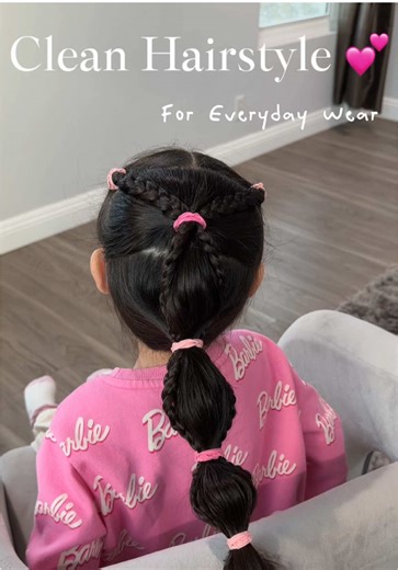 She asked for this ponytail again today. I guess that says everything 💕 #GirlsHairstyle #GirlMom #KidsHair #hairstyletutorial #kidsbraids
