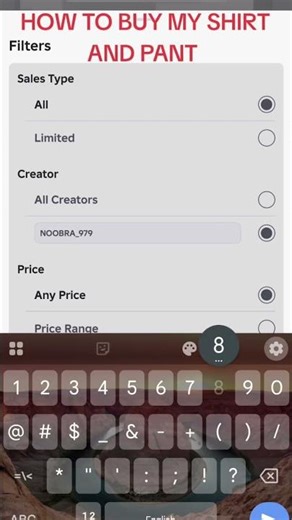 #HOW TO BUY MY SHIRT OR PANT ON ROBLOX