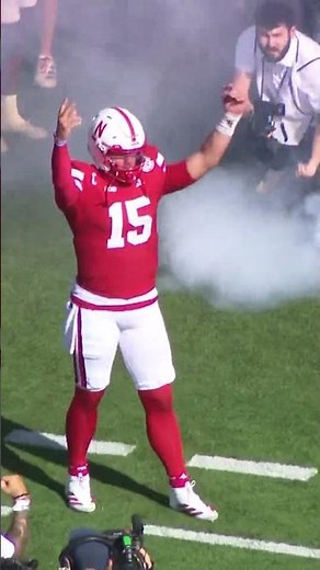 Dylan Raiola leads Nebraska onto field to take on Michigan State