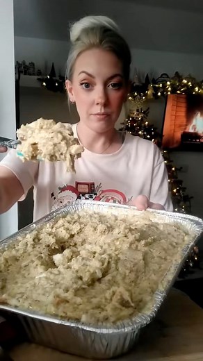 Mama's Cornbread Dressing I make every Thanksgiving & Christmas 2 boxes Jiffy mix, make according to box and crumble ( I make a day before, if you want homemade cornbread fine I prefer this and it doesn't make sweet with all the savory ingredients) 1/2 bag of stuffing mix Pepperidge Farm or one box stove top cornbread mix 2 cans cream of chicken 1 can cream of mushroom or cream of celery One family pack chicken leg quarters ( dark meat is best will give best moisture, cook own chicken and broth 