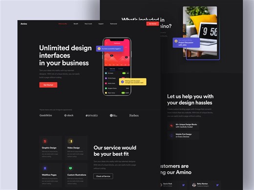 🔥 Amino Agency Exploration Landing page