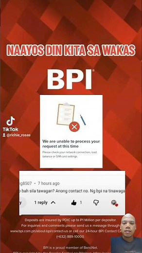 BPI BANKING ERROR WE ARE UNABLE TO PROCESS YOUR REQUEST AT THIS TIME #BPI #bpi #bpitutorial