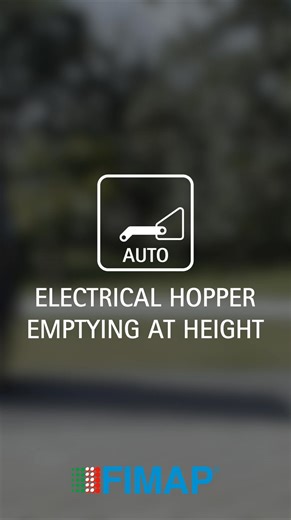 FSR8 | Ride-on sweeping machine | Experience Power Increase productivity with the automatic emptying of the debris hopper of FSR8: emptying is handled from the driver’s seat, without any effort for the operator! 💪 Debris hopper for up 140 litres 🏋️ Load capacity up to 210 kg ⬆️ Emptying height up to 1630 mm, to enable dumping into collection containers ⚡ Electric operation ensures efficiency Discover more 👉 bit.ly/428GSGM | Fimap