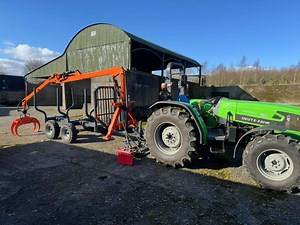 [Hot Item] Rima ATV Loader Trailer Logging Timber Trailer with Crane