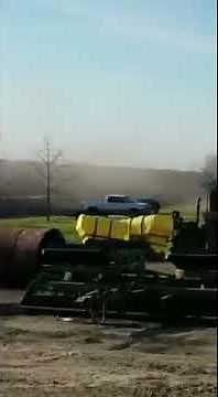 TRAIN VS JOHN DEERE TRACTOR