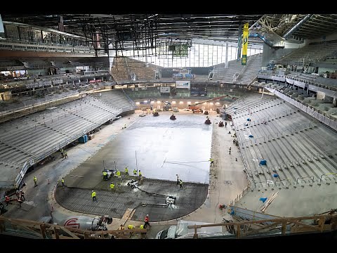 Ice Slab Pour at Climate Pledge Arena