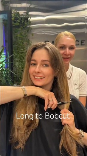 Long Hair to Chic Short Bob #shorts #haircut