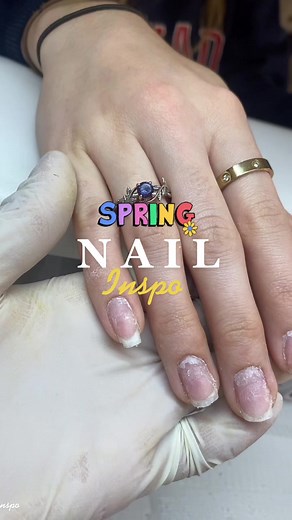 We love a spring moment 🌼 #nails #fyp #foryou #nailtech #spring #springnails #nailinspo #gelx #fypシ