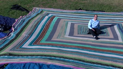 Dodge City man creates world’s largest crochet square