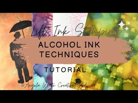 Alcohol Inks: Stamping + Lift Ink + Stencil