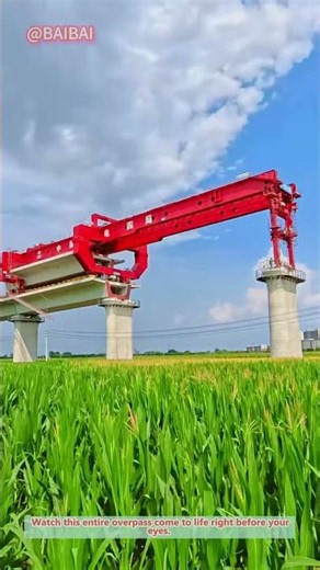 How a bridge is built in seconds 🌉
