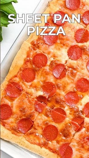 Sheet Pan Pizza #recipe #pizza #sheetpandinner