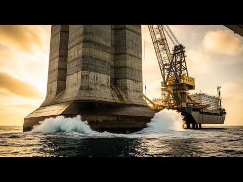 How Massive Offshore Bridge Foundations Are Built – Inside the Caisson Mega Construction Process