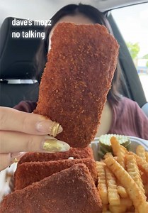 Dave's Hot Chicken Mozzarella Mukbang ASMR (No Talking)