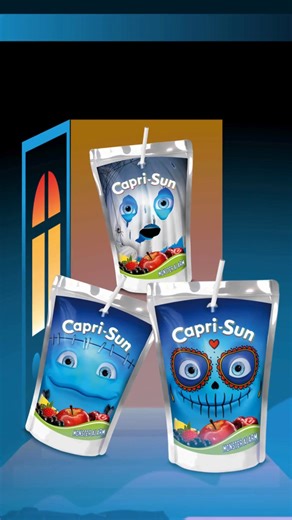 👻 Wat drinken kleine monsters? Capri-Sun Monster Alarm! Het is een fruitige mix van appel, zwarte bes en zure kers. | Capri-Sun