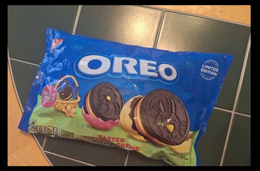 Watch Oreo spring cookies with pink and yellow center on Amazon Live