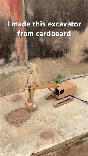 DIY excavator from cardboard