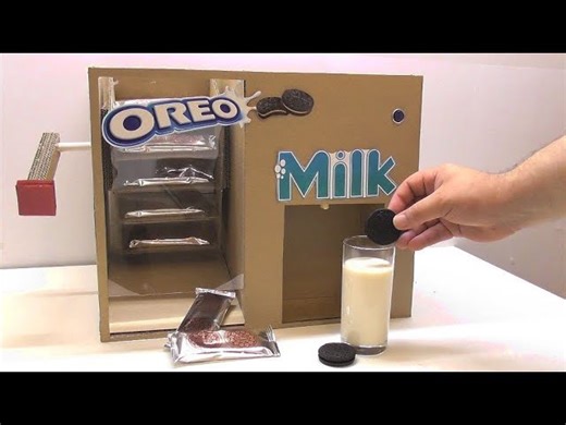 Oreo Dispenser: Making Cardboard Machine with Milk
