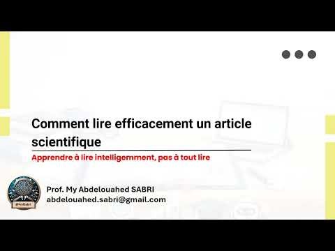 How to read a scientific article effectively: Learn to read intelligently, not to read everything