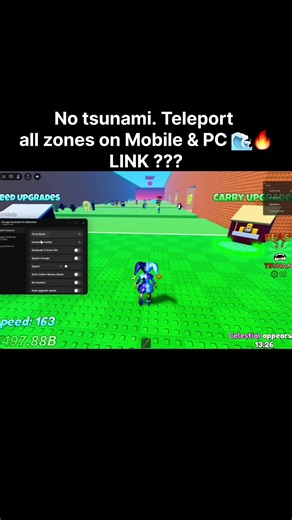 🌊 Escape Tsunami Script (Brainrots) | Remove Tsunami Teleport All Zones (Mobile & PC) #viral #robloxscript #tsunami