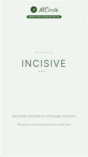 Learn English: What is Incisive? | Vocabulary Shorts