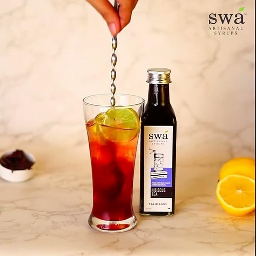 Hibiscus Iced Tea Syrup | Swa Artisanal Syrups | Easy DIY Recipe