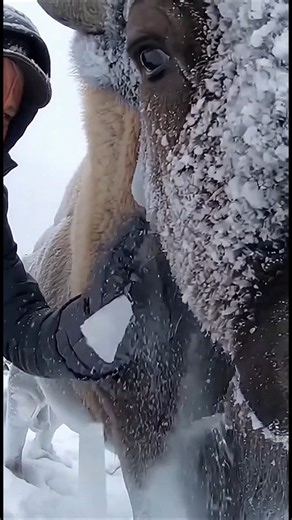 Breaking an American Bison Out of Solid Ice