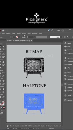 Photoshop Bitmap vs Halftone Effect Tutorial | Create Retro Dotted Effect Easily #pixsignerz