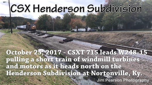 11K views · 449 reactions | October 24, 2017 CSX W248-15 windmill train northbound at Mortons Gap, Ky, not Nortonville, on the Henderson Subdivision. | Jim Pearson Photography | Facebook