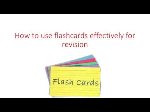 How to use flash cards for revision