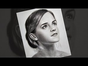 Portrait Drawing Using Dry Brush Technique | Emma Watson | How to Draw a Portrait