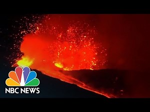 Mount Etna Eruption Creates Spectacular Fiery Display | NBC News