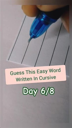 Easy 7 Letter Word In Cursive ✍🏻#handwriting #youtubeshorts