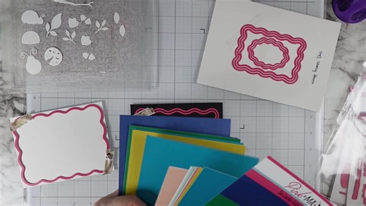 It is finally March and spring is right around the corner so we are going to make a fun die cut spring scene! We will be combining a couple different die sets and pairing them up with the new Wavy Frames dies. I will also be coloring the die cuts to make sure that all of the elements work together seamlessly. Caitlin streams live on Tuesday and Thursday nights on our Facebook Page and YouTube Channel at 8:30 eastern and we can’t wait to see you again next week! All the places you can find Pink a