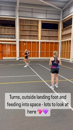 First take potentially late take off! But rather than not show this great drill that other players and coaches would benefit from, I thought I would just put it out there 💖💜 Great drill for outside foot landing, outside turn and feeding into space 💖💜 #netball #netballlovers #netballfamily #netballtraining #workhard #youthdevelopment #youthdevelopmentprogram | Elite Netball Academy