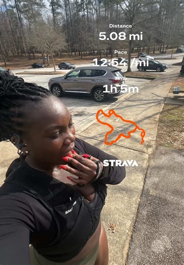Quick 5 mile run today 🏃🏾‍♀️Crazy I can say “quick”. This was considered a long run for me a couple months ago 🥹 Beautiful day to get out there guys 🫶🏾 Follow me on IG! - rare.diamondss Shorts - @Bodywerkz Vest - @Salomon Top - @Fashion Nova Sneakers - @HOKA Drink - @Lucky Energy #fyp #running #run #slowrunner #fypシ