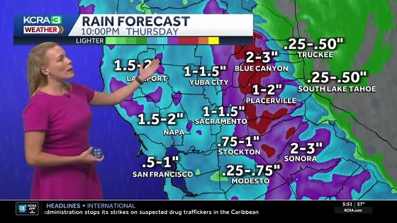 Northern California forecast: Clouds increase today and showers arrive tonight