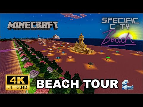 INSANE Minecraft Beach Build Tour 🌊 (Specific City Beach) 4K