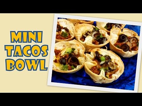 Mini Tacos Bowl || Fun Party Appetizer Recipe