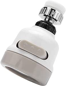 Swivel Kitchen Faucet Spray Head, 360 Degree Rotatable Faucet Aerator Splash Filter Nozzle with 3 Modes Adjustment for Kitchen, Bathroom Faucet