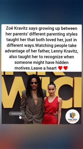 Zoë Kravitz on What Growing Up With Lenny Kravitz Taught Her About People