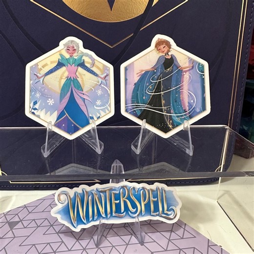 Lorcana Winterspell Elsa & Anna Enchanted Stickers | Decal Vinyl Water Resistant - Etsy
