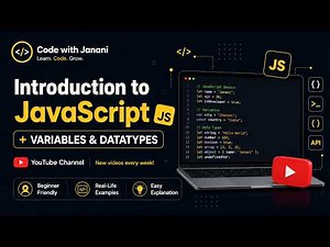 🚀JavaScript Variables & Data Types for Beginners | Complete JavaScript Tutorial | Code with Janani