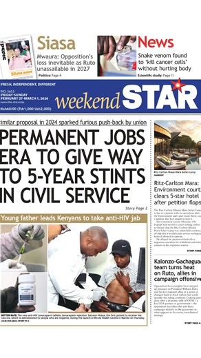 These are the stories making headlines in the Star Newspaper today. | The Star, Kenya