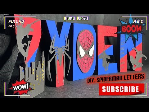 DIY: Spider-Man Themed Paper Mache Letters