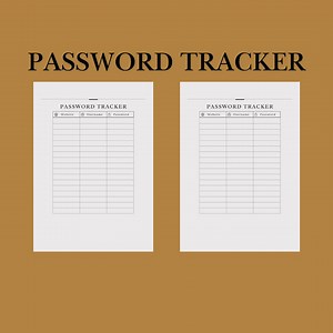 Password Tracker | Printable Digital Login Organizer (PDF/PNG) - Etsy Australia