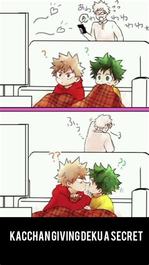 Kacchan giving Deku a secret kiss under the blanket 🥺✨ #BakuDeku