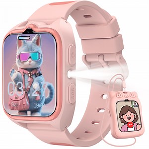 Blackview Smartwatch for Girls Aged 5-12, Children's Watch With Phone Calls, Wechat Video Calls And Messages, Camera, Alarm Clock, Pedometer, Tracking, Hd Touch Screen, Flashlight etc. Pink Gift