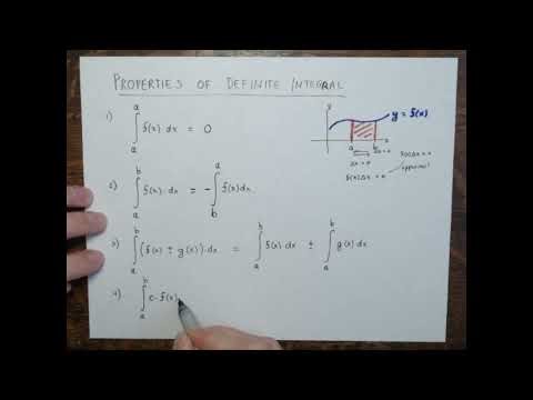 The Definite Integral Part 3: Properties of Definite Integrals and Average Value of a Function (KA)