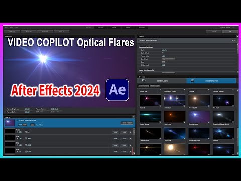 After Effects 2024 VIDEO COPILOT_ Optical Flares install and Review